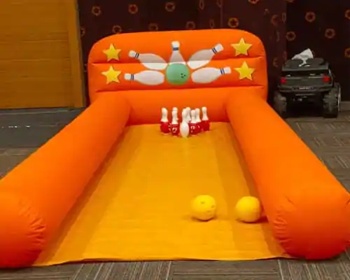 inflatable bowling game stall in delhi