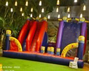 big bouncy sliders and climbers