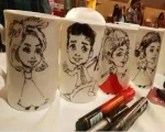 Caricature on mug in Hyderabad